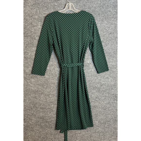 Talbots Womens Printed Shift Dress Size Medium Blue Green Classic Office Career - Picture 2 of 9